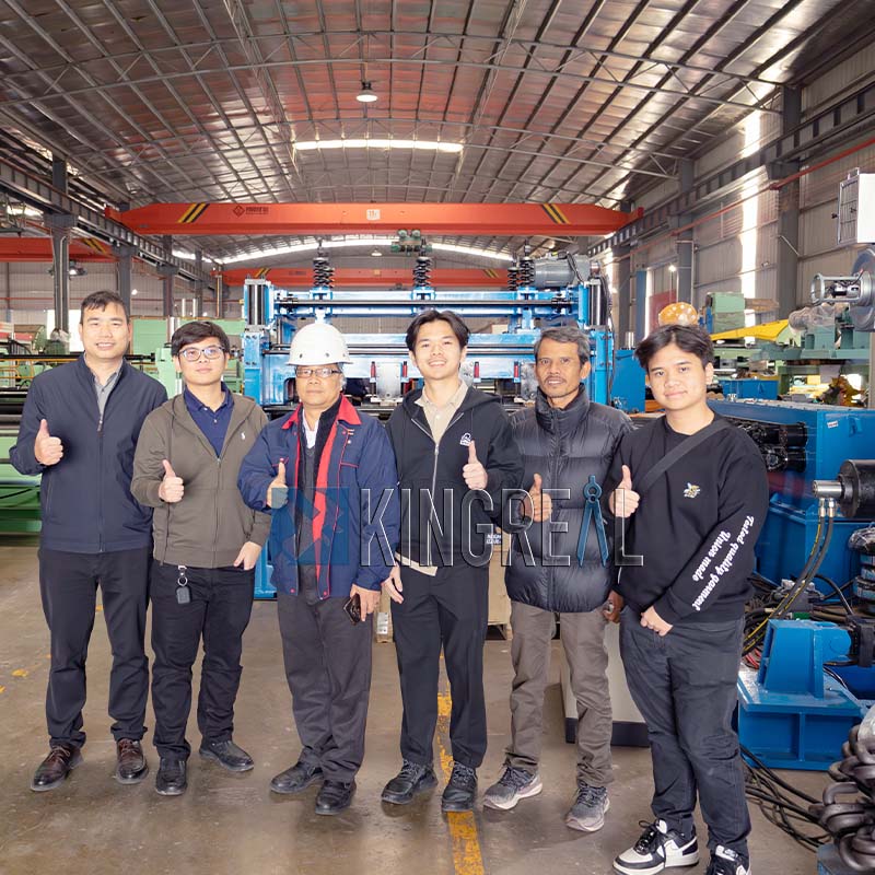 Indonesian Customer Inspects High Speed Cut to Length Line