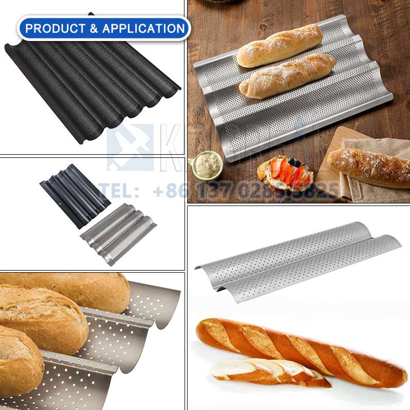 Metal Baguette Tray Perforated Punching Making Machine